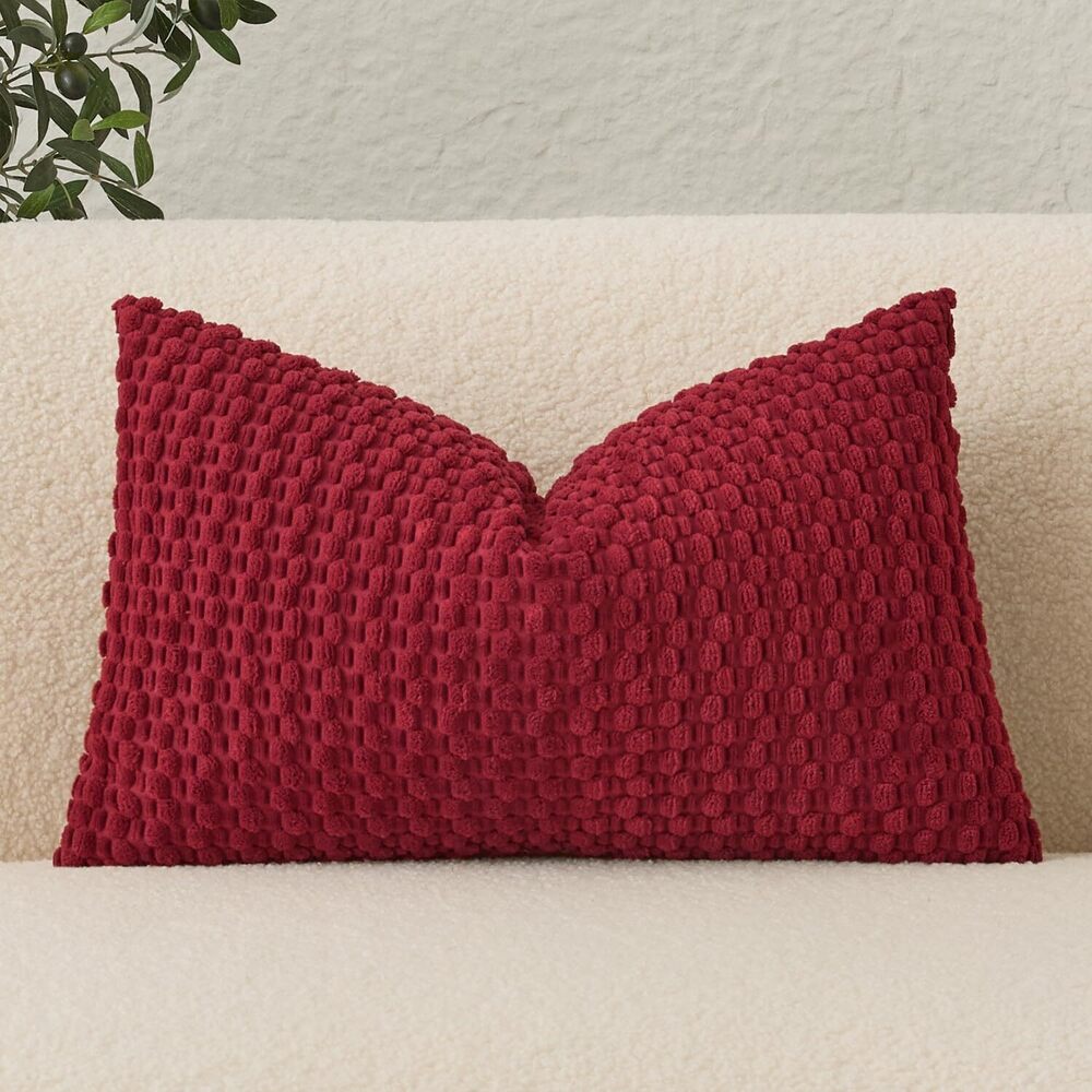 5705 UGASA Lumbar Throw Pillow Covers Pack of 1 Super Soft Boho Corduroy